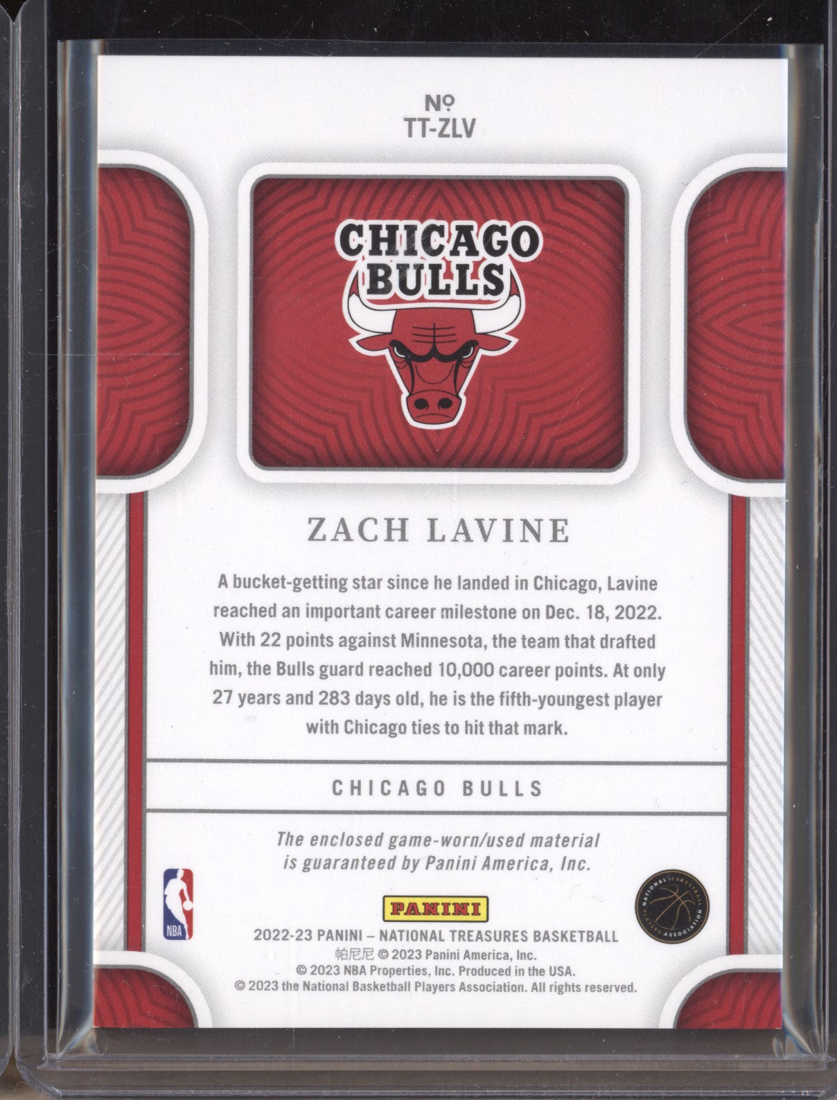 Zach LaVine 2022-23 Panini National Treasures Tremendous Treasures Patch /25