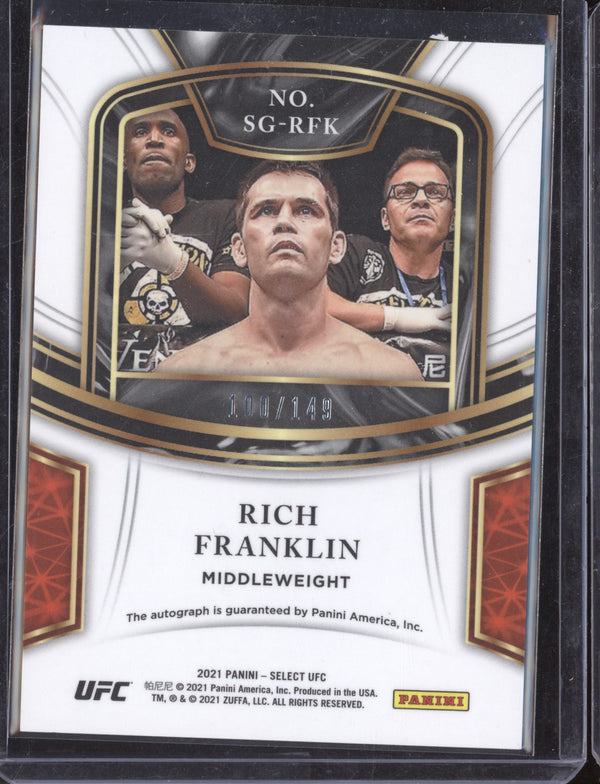 Rich Franklin 2021 Panini Select SG-RFK Signatures 100/149