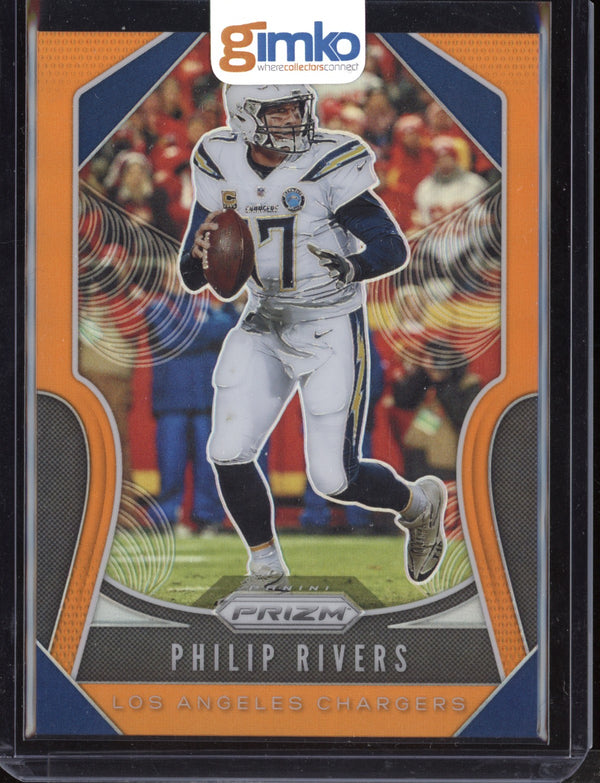 Philip Rivers 2019 Panini Prizm Football Orange Prizm 198/249