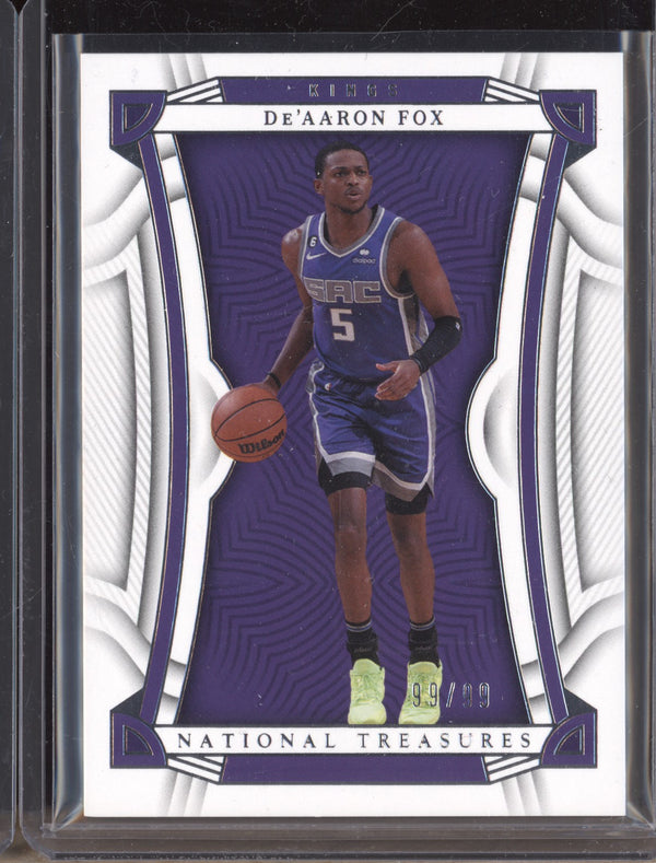 De'Aaron Fox 2022-23 Panini National Treasures 97 99/99