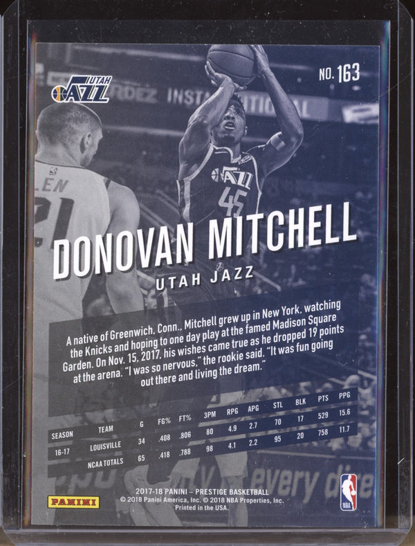 Donovan Mitchell 2017-18 Panini Prestige 163 RC