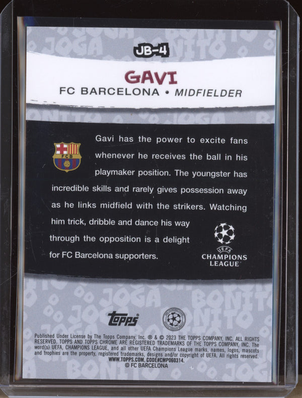 Gavi 2022-23 Topps Chrome UEFA Club JB-4 Joga Bonito