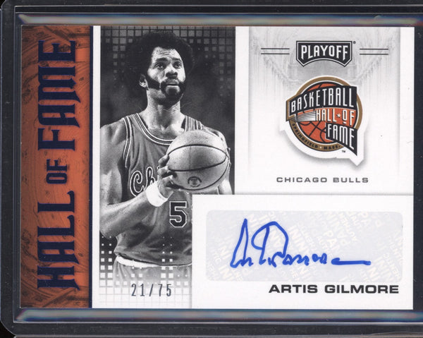 Artis Gilmore 2020-21 Panini Chronicles Hall of Fame Blue Auto 21/75