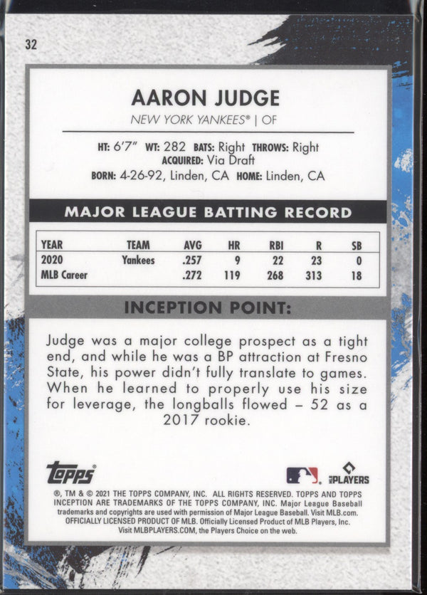 Aaron Judge 2020 Topps Inception