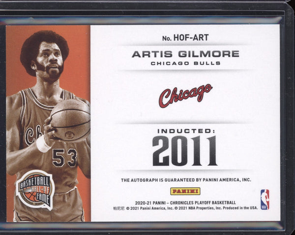 Artis Gilmore 2020-21 Panini Chronicles Hall of Fame Blue Auto 21/75