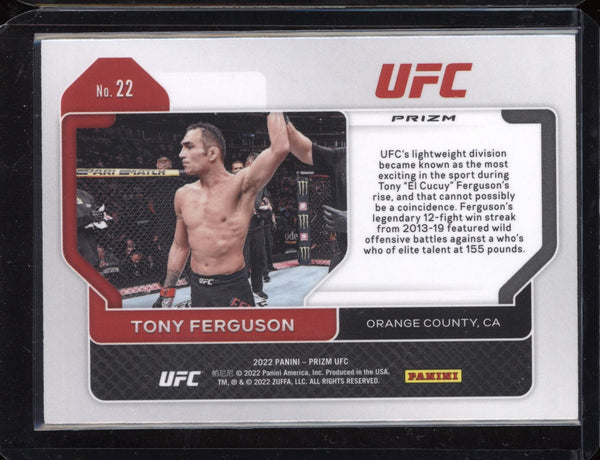 Tony Ferguson 2022 Prizm UFC Ruby Wave