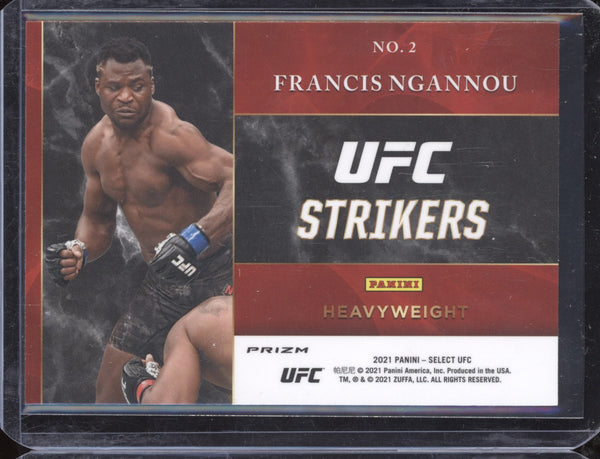 Francis Ngannou 2021 Panini Select 2 Strikers Silver