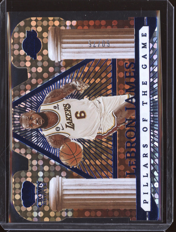 LeBron James 2022-23 Panini Crown Royale 1 Pillars of the Game Blue 60/75