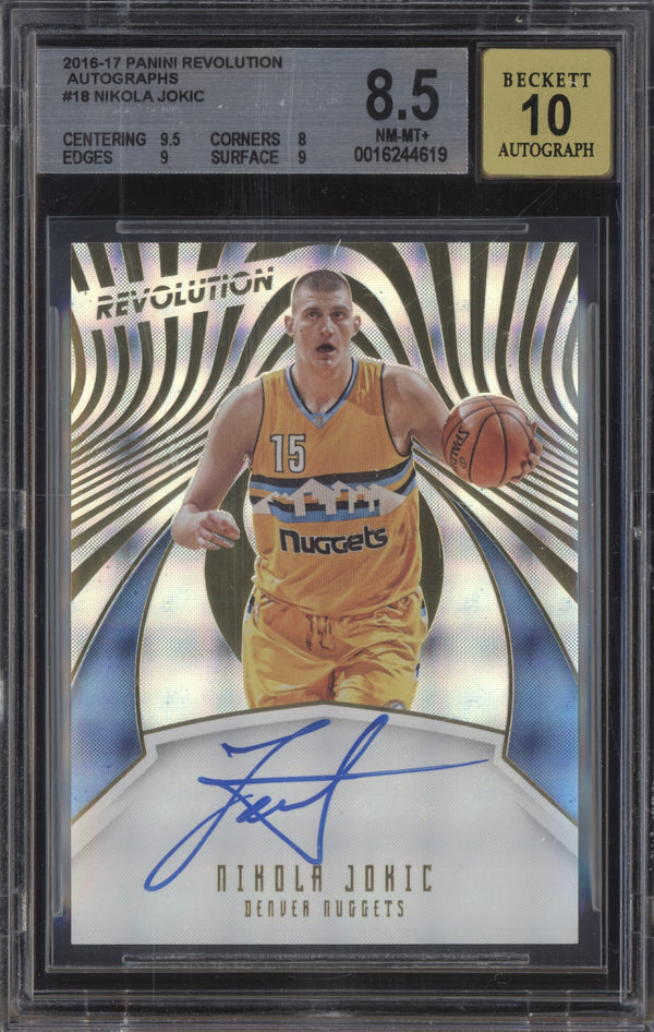 Nikola Jokic 2016-17 Panini Revolution 18 Auto BGS 8.5/10