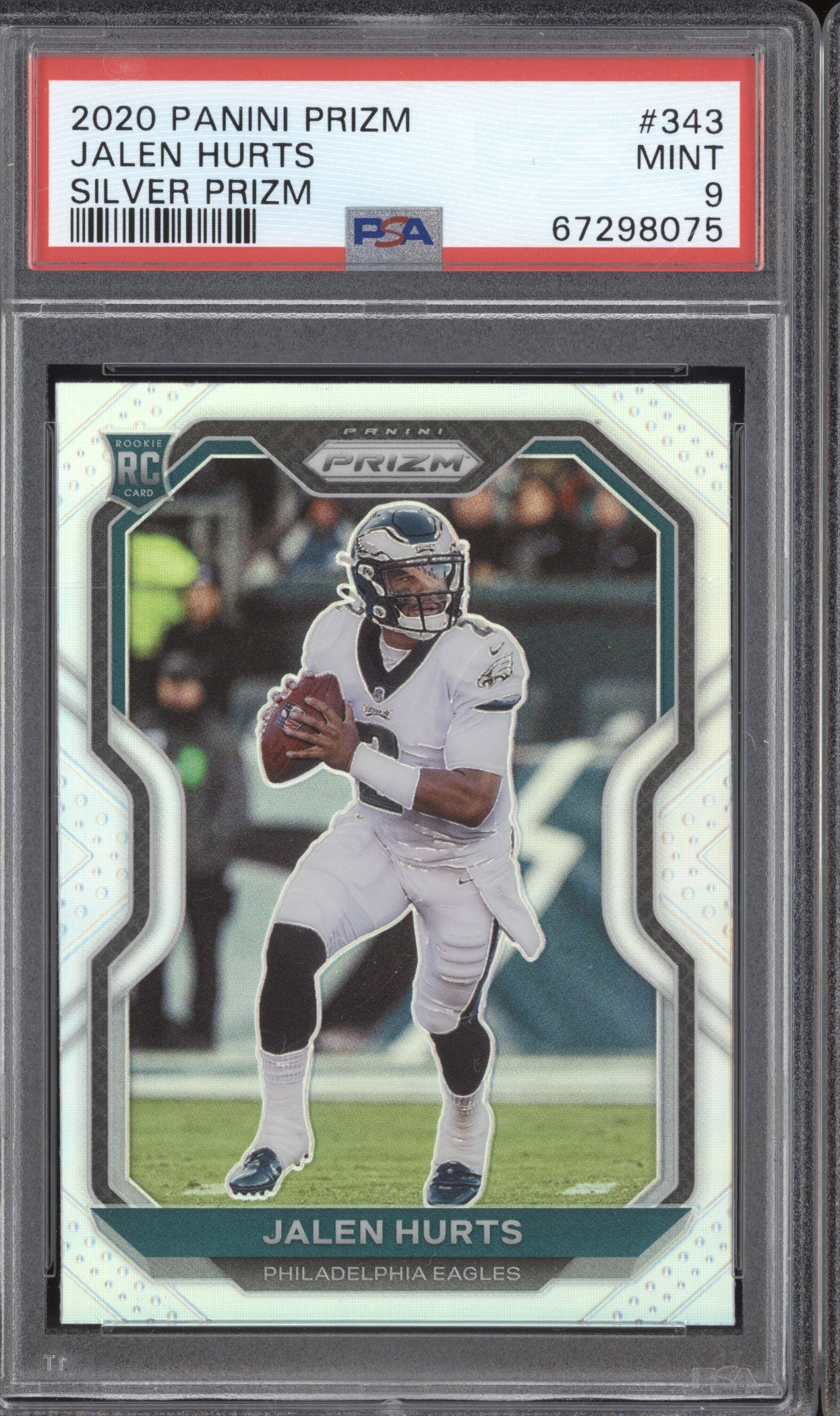 Jalen Hurts 2020 Panini Prizm 343 Silver Prizm RC PSA 9