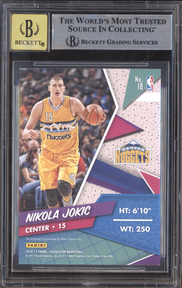 Nikola Jokic 2016-17 Panini Revolution 18 Auto BGS 8.5/10