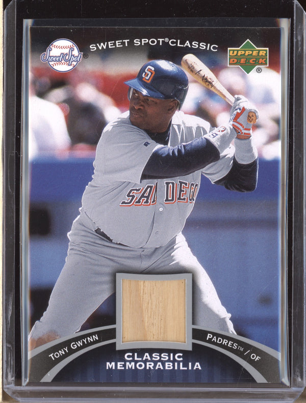 Tony Gwynn 2007 Upper Deck Sweet Spot Classic Classic Memorabilia Bat Relic