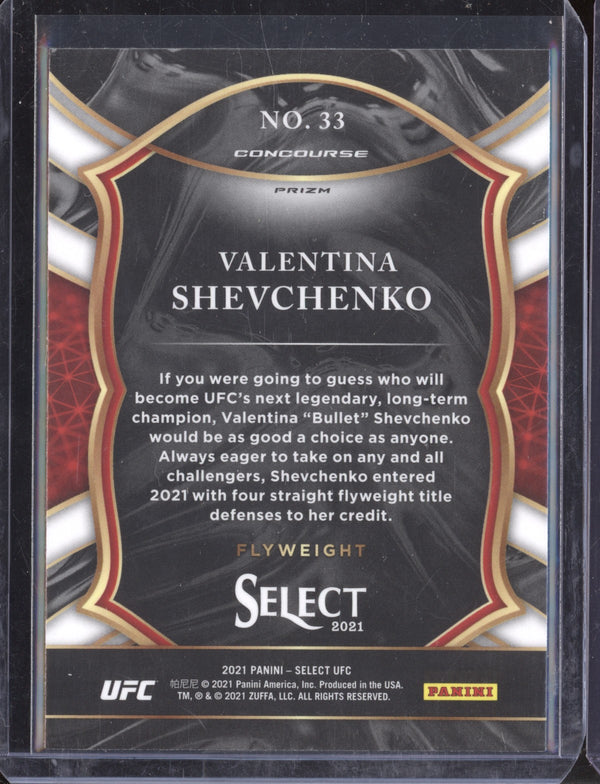 Valentina Shevchenko 2021 Panini Select 33 Scope