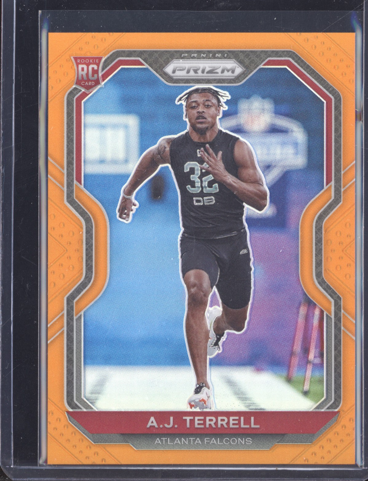 AJ Terrell 2020 Panini Prizm Football Orange Prizm RC 036/249