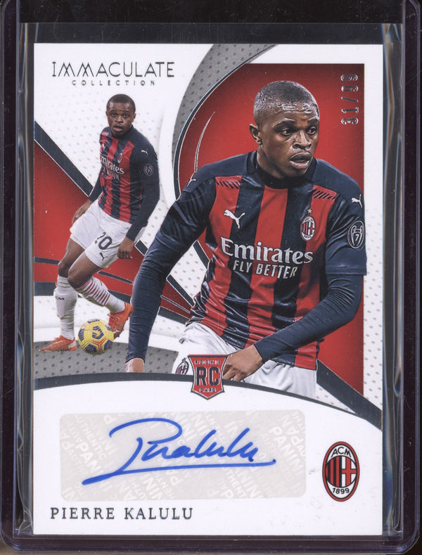 Pierre Kalulu 2021 Panini Immaculate RA-KLU Rookie Auto RC 31/99