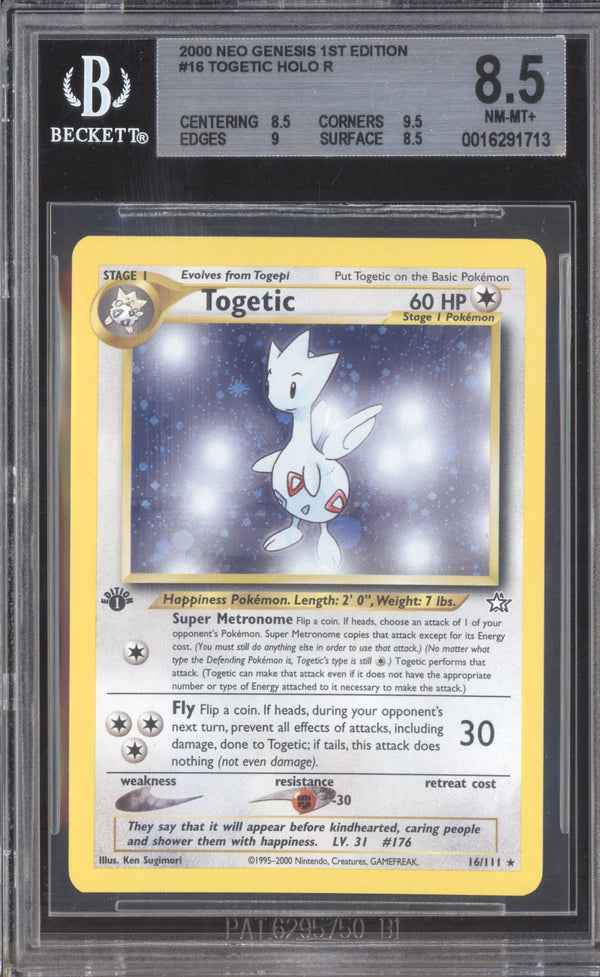 Togetic 2000 Pokemon Neo Genesis 16/111 Holo 1st Edition BGS 8.5 ASR