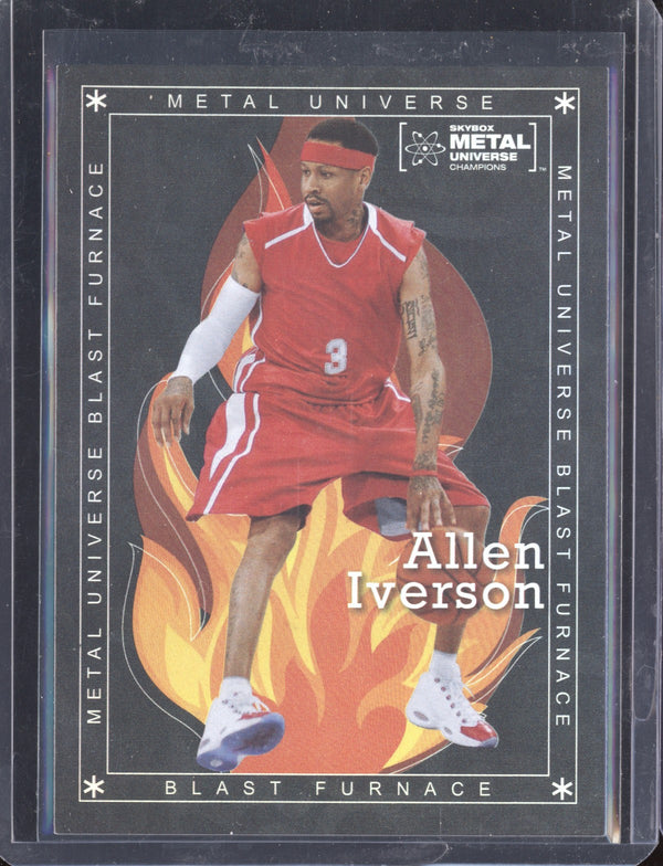 Allen Iverson 2021 Skybox Metal Universe Champions BF-12 Blast Furnace