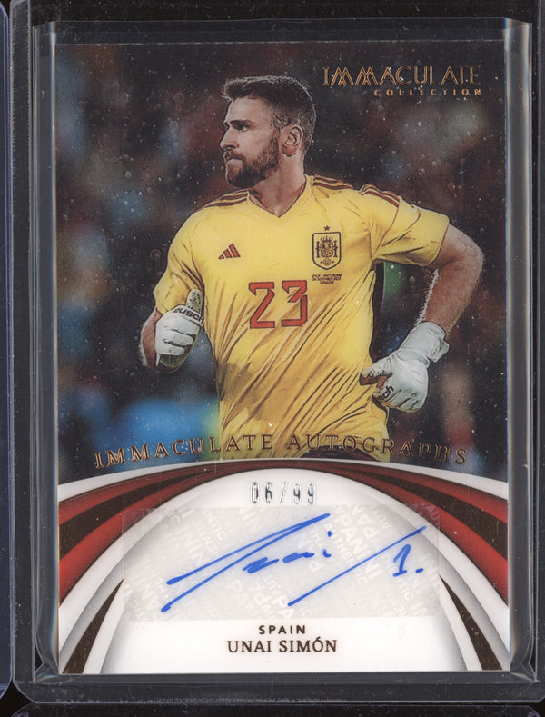 Unai Simon 2022-23 Panini Immaculate IA-US Immaculate Auto 6/99