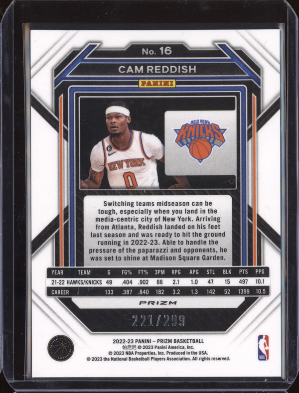 Cam Reddish 2022-23 Panini Prizm 16 Red 221/299