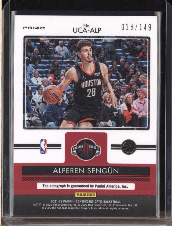 Alperen Sengun 2021-22 Panini Contenders Optic Up and Coming Auto RC 18/149