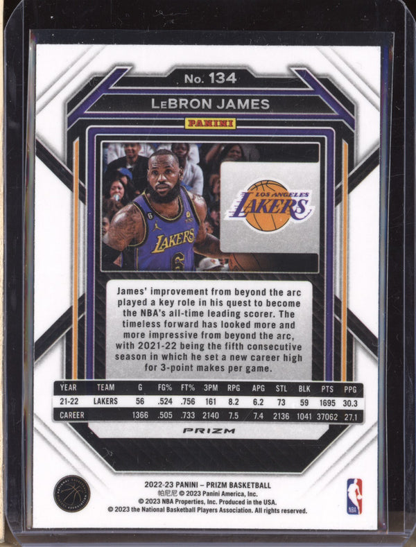 LeBron James 2022-23 Panini Prizm 134 Silver