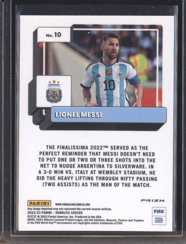 Lionel Messi 2022-23 Panini Donruss Soccer 10 Optic Holo