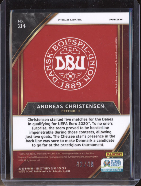 Andreas Christensen 2020 Panini Select EURO 214 Field Level Copper 42/49