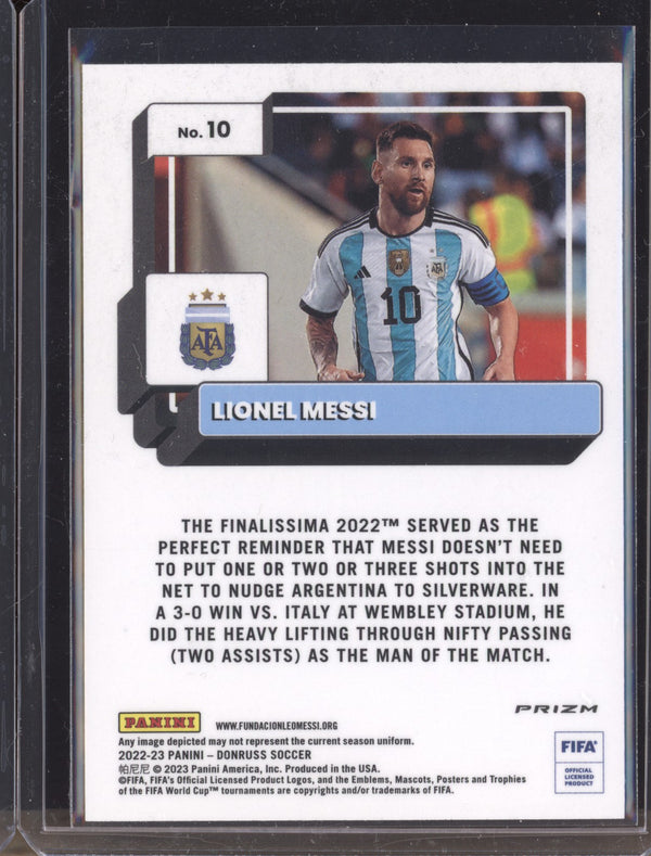 Lionel Messi 2022-23 Panini Donruss Soccer 10 Optic Holo