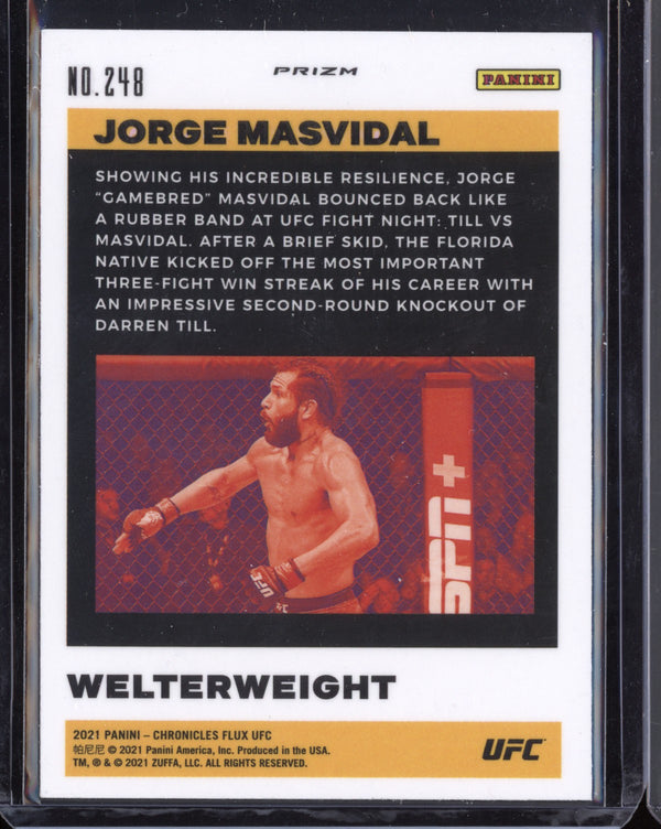 Jorge Masvidal 2021 Panini Chronicles Flux Silver