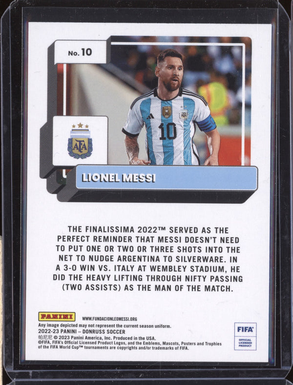 Lionel Messi 2022-23 Panini Donruss Soccer 10 Silver