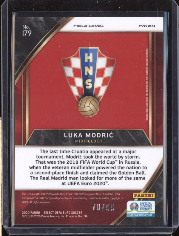 Luka Modric 2020 Panini Select EURO 179 Field Level Pink 70/99