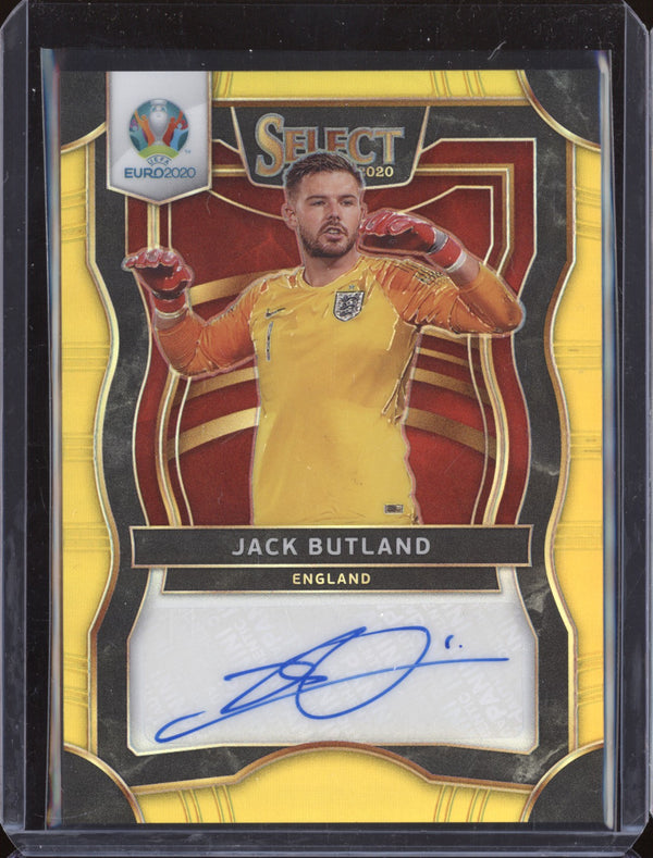 Jack Butland 2020 Panini Select EURO SI-JBU Signatures Gold Auto 7/10