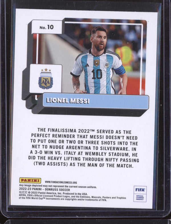 Lionel Messi 2022-23 Panini Donruss Soccer 10 Silver