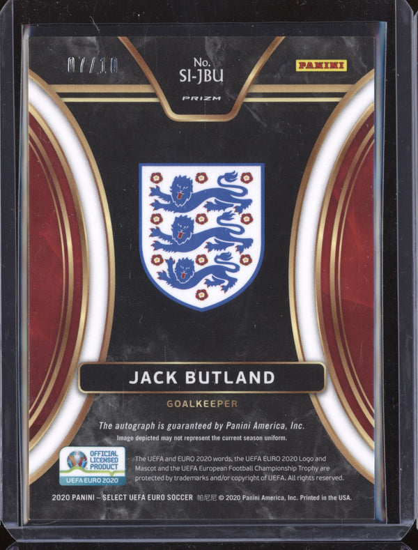 Jack Butland 2020 Panini Select EURO SI-JBU Signatures Gold Auto 7/10