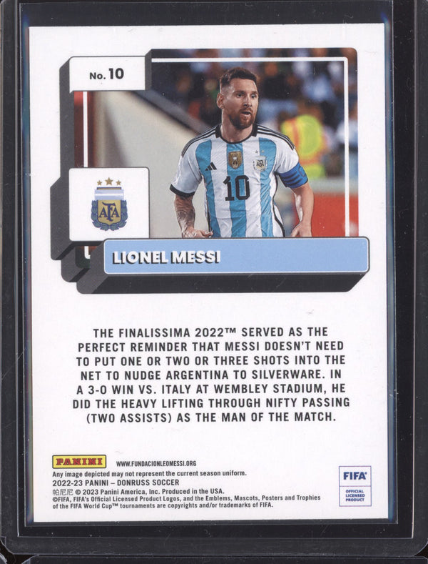 Lionel Messi 2022-23 Panini Donruss Soccer 10 Silver