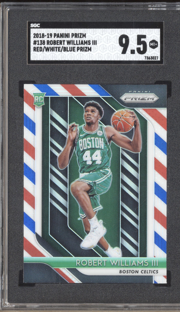 Robert Williams III 2018-19 Panini Prizm 138 Red White Blue RC SGC 9.5