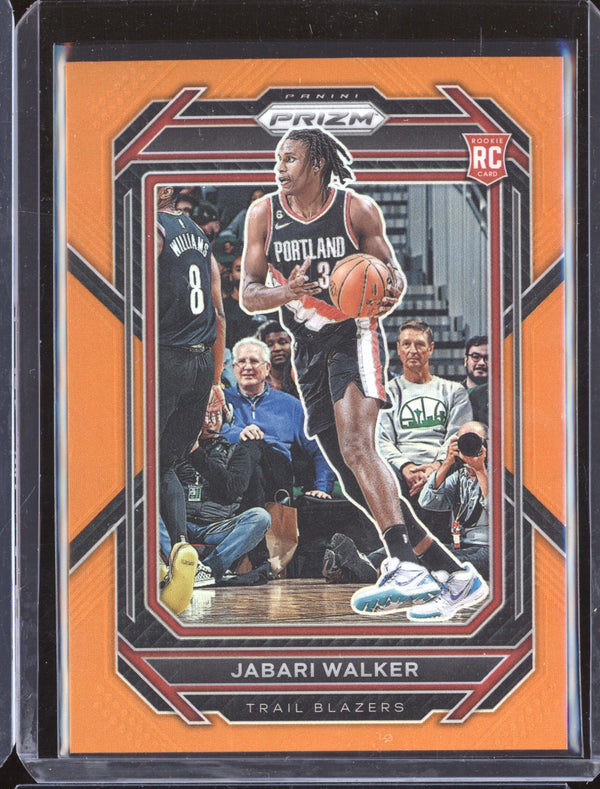 Jabari Walker 2022-23 Panini Prizm 237 Orange RC 11/49