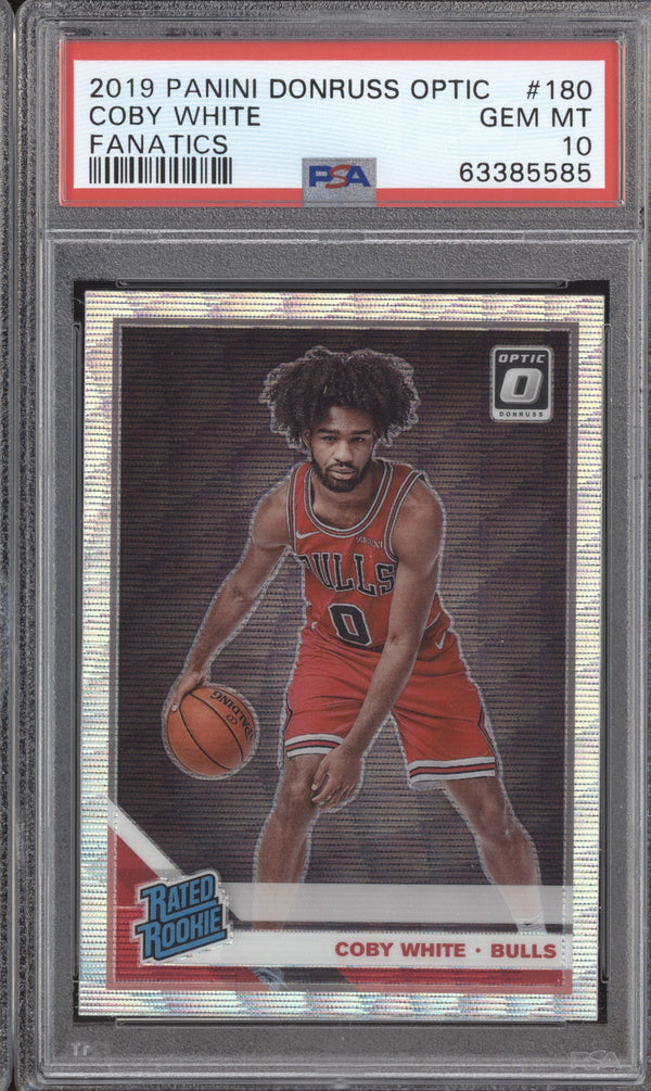 Coby White 2019-20 Panini Donruss Optic 180 Fanatics RC PSA 10