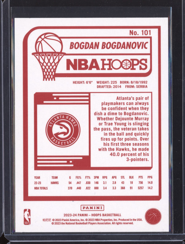 Bogdan Bogdanovic 2023-24 Panini Hoops 101 Red Back