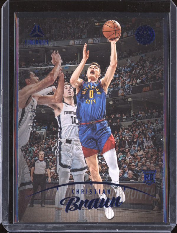 Christian Braun 2022-23 Panini Chronicles 162 Luminance Blue RC 43/99