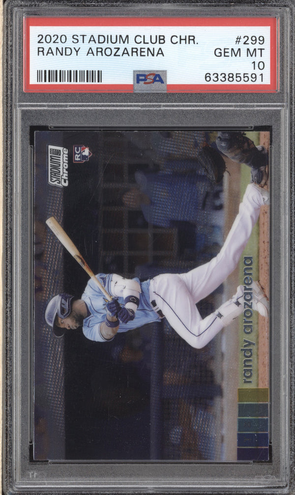 Randy Arozarena 2020 Topps Stadium Club Chrome 299 RC PSA 10