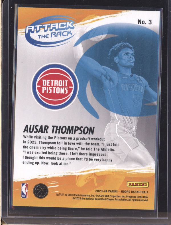 Ausar Thompson 2023-24 Panini Hoops 3 Attack The Rack RC