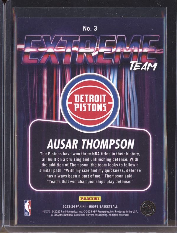 Ausar Thompson 2023-24 Panini Hoops 3 Extreme Team RC