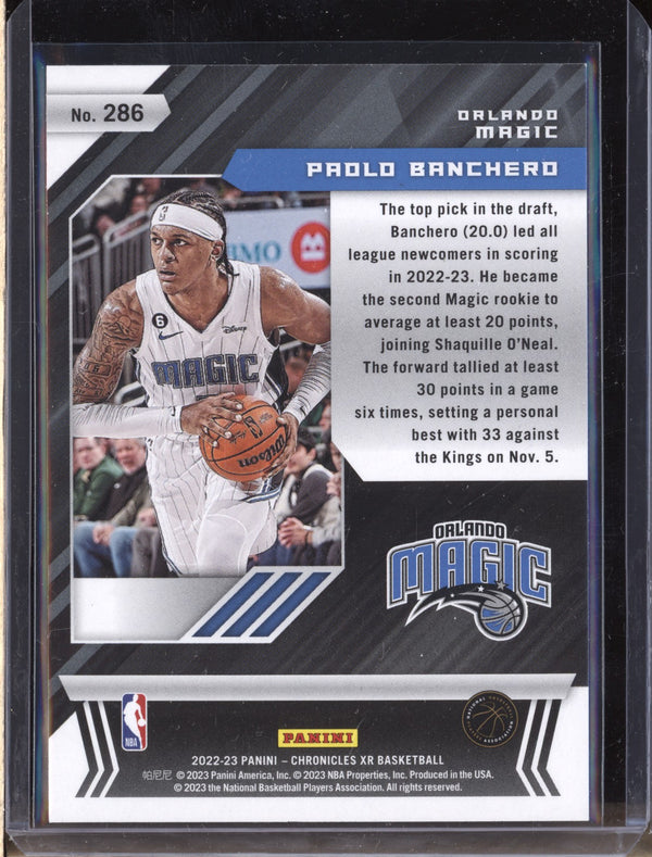 Paolo Banchero 2022-23 Panini Chronicles 286 XR RC