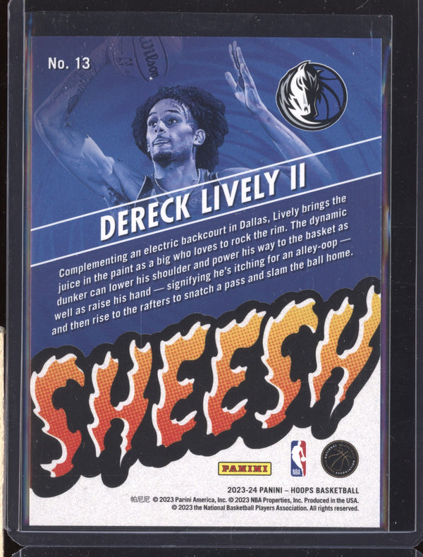 Dereck Lively II 2023-24 Panini Hoops 13 Sheesh RC