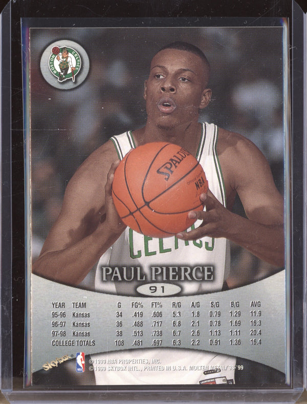 Paul Pierce 1998-99 Skybox Molten Metal 91 Metal Smiths RC