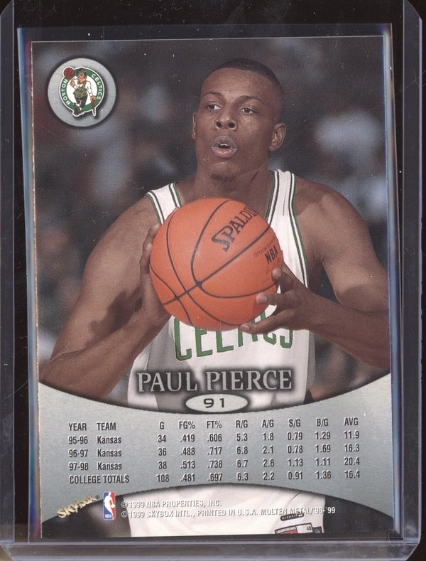 Paul Pierce 1998-99 Skybox Molten Metal 91 Metal Smiths RC