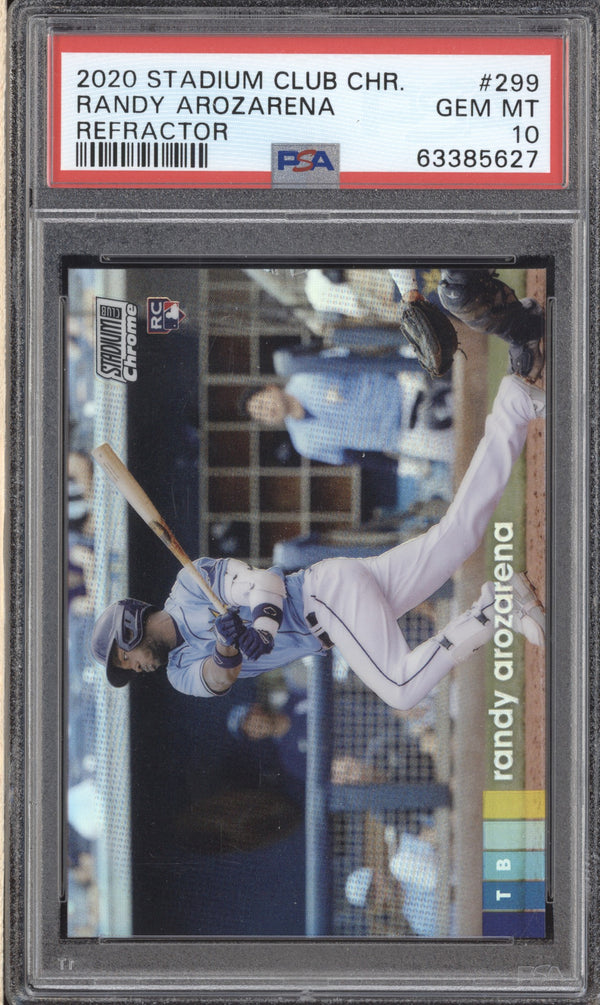 Randy Arozarena 2020 Topps Stadium Club Chrome 299 Refractor RC PSA 10