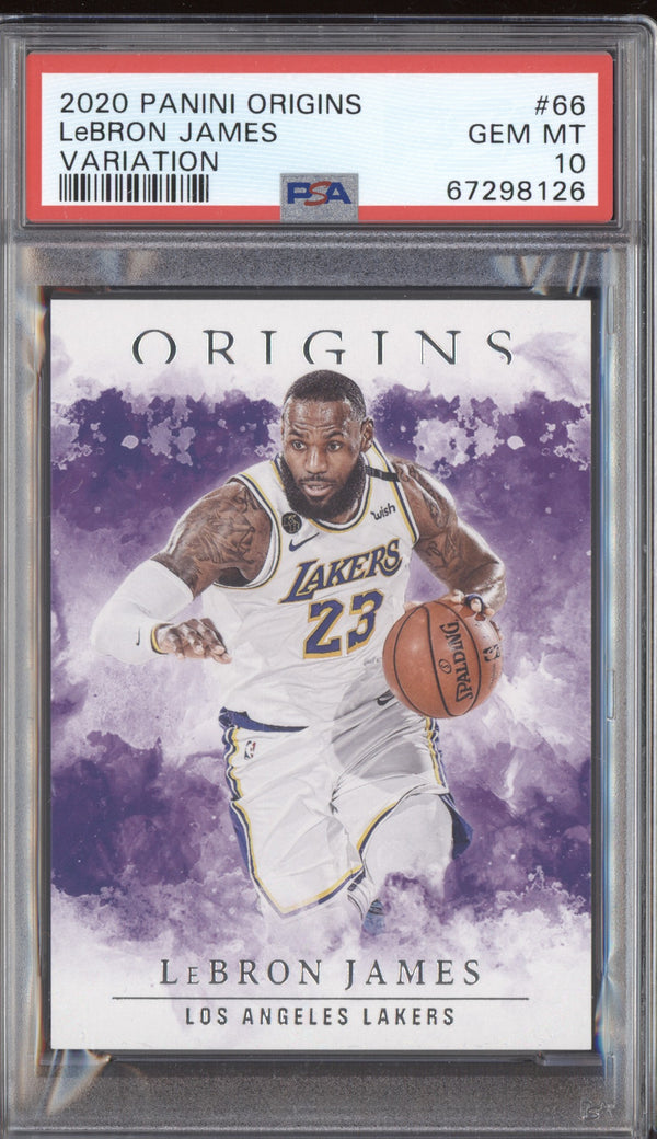 LeBron James 2020-21 Panini Origins 66 Variation PSA 10