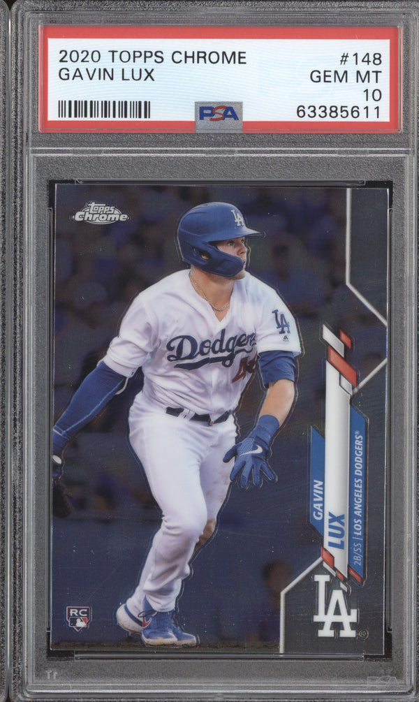 Gavin Lux 2020 Topps Chrome 148 RC PSA 10